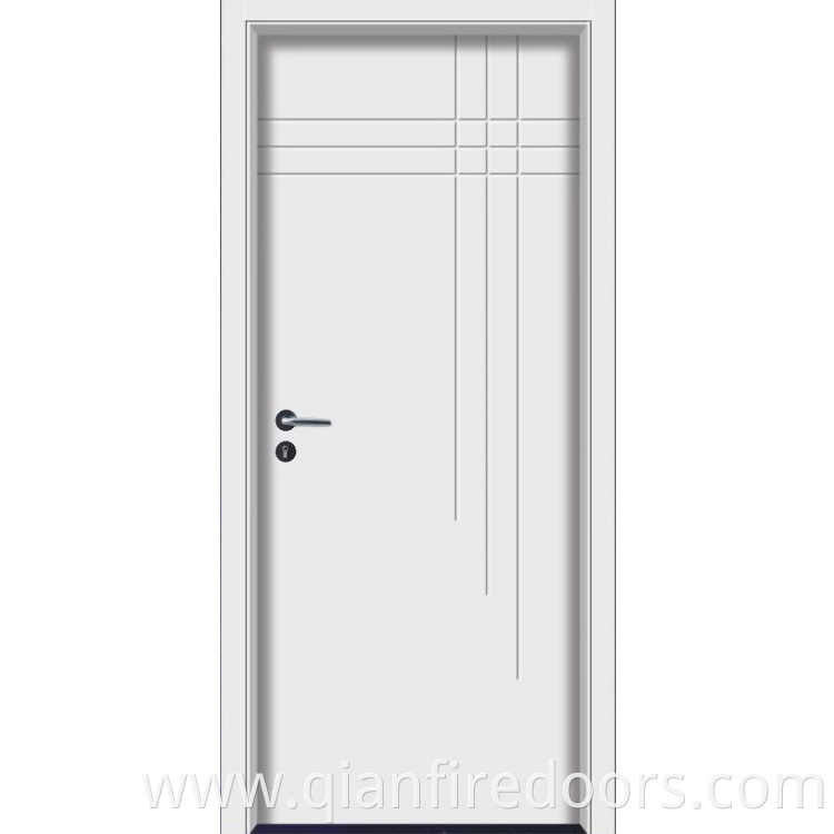 modern solid wooden finished oak veered doors single french design prevention fire door rated